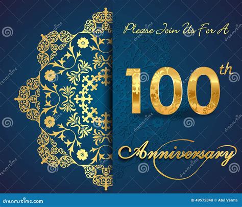 Conception De Modèle De Célébration Danniversaire De 100 Ans 100th