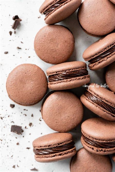 Dark Chocolate Macarons Beyond The Butter Recipe Chocolate