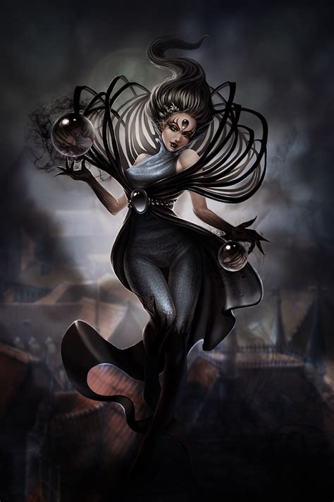 Dark Lunar Witch By Efirka Lunar Witch Anime Art Fantasy Dark Art