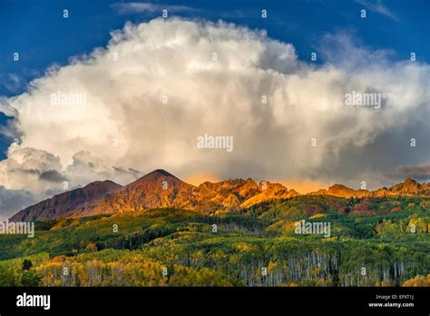 Gunnison National Forest Co Billowing Clouds Over The Ruby Range In