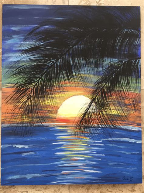 Acrylic Painting On Canvas Beach Popular Century