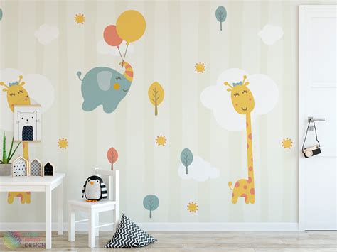 Baby Animals Nursery Wallpaper Wise Print And Design Shop