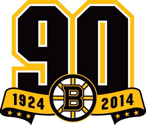 Boston Bruins 90th Anniversary Logo 201314 Logos Athletics Logo
