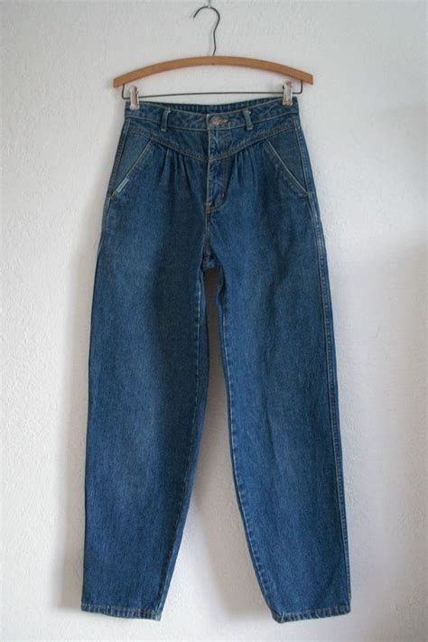 Sasson Vintage Pleated High Waist Jeans Size By Vintagehagclothing 45