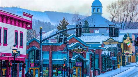 Breckenridge Downtown During Snow Breckenridge Main Street Walking