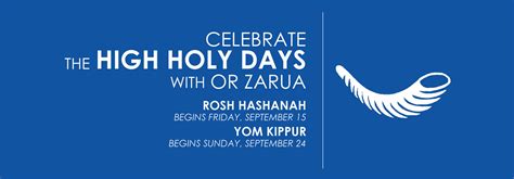 Celebrate The High Holy Days 2023 Congregation Or Zarua Upper East