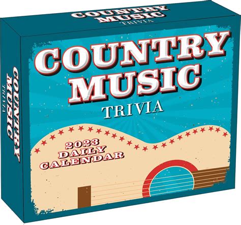 Country Music Trivia 2023 Desk Calendar Etsy
