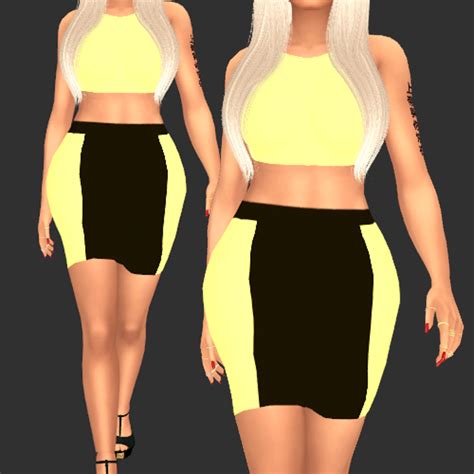 Sims 4 Ccs The Best Nicki Minaj Collection Yellow And Black
