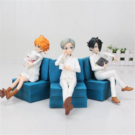 13cm Anime The Promised Neverland Figures Toy Emma Norman Ray Sofa Ver