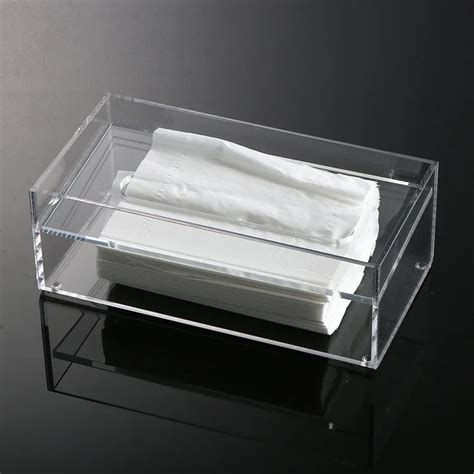 Free Shipping Acrylic Transparent Tissue Box Cover Creative Hand Pick