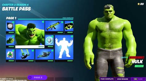 Hulk In Fortnite Chapter 3 Season 4 Battle Pass Fortnite Update 2150