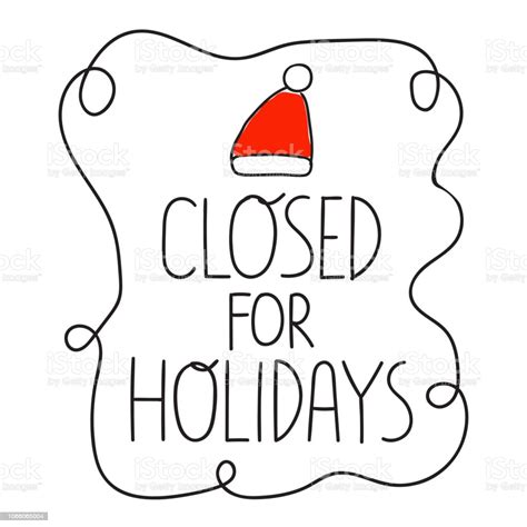 Closed For Holidays Banner Stock Illustration Download