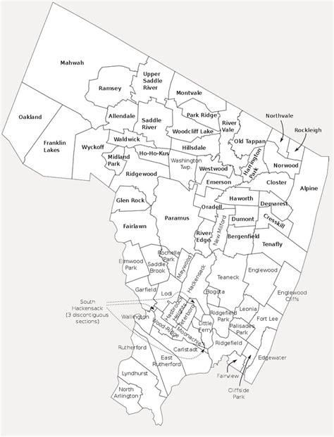 Bergen County Tcta Bergen County Municipalities