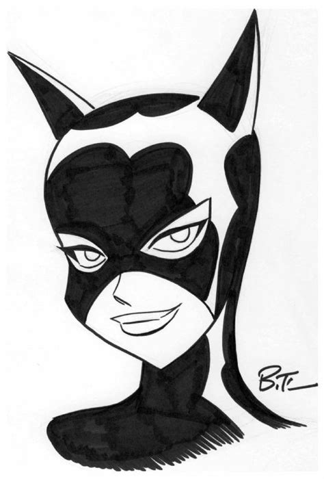 Catwoman By Bruce Timm Art Drawings Sketches Simple Cartoon Drawings