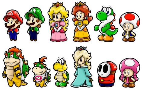 Super Mario Cute Characters 1 By Elcajarito On Deviantart Dibujos De