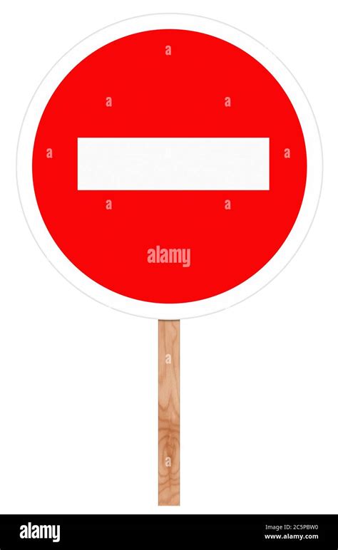 Prohibitory Traffic Sign Isolated On White No Entry Stock Photo Alamy