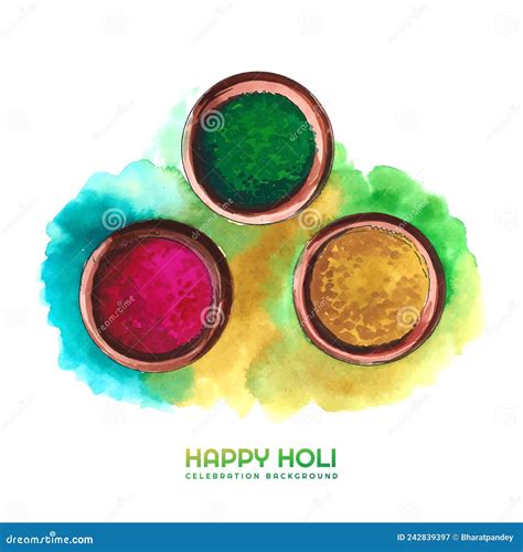Happy Holi Festival Of India Celebration Greetings Card Background