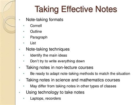 Types Of Note Taking For College Students Kopmale