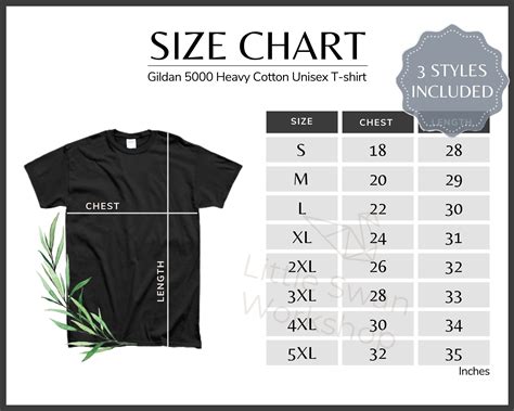Art And Collectibles Prints Gildan 5000 Size Chart Gildan Size Chart 5000