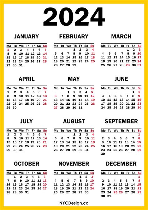 Free Download Printable Calendar 2024 With Check Boxes Print Free