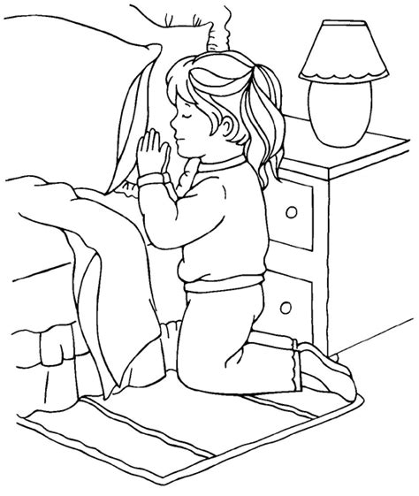 Cartoon praying angel coloring printable. Children Praying Coloring Page - Coloring Home