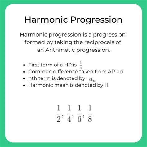 Harmonic Progression Formulas Hp Prepinsta
