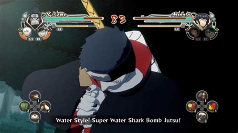 Naruto Generations Kisame Water Style Super Shark Bomb Jutsu Youtube