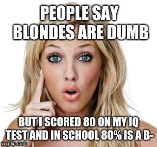 Dumb Blondes Imgflip