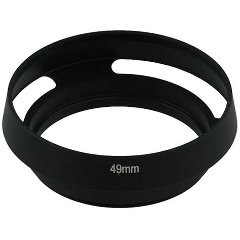 Ducame 49mm Universal Metal Lens Hood Black Lens Hoods Shashinki