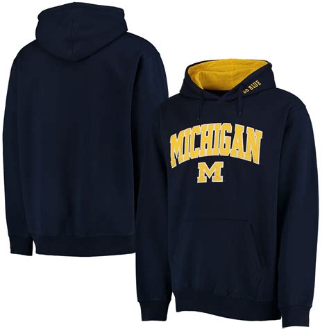 Michigan Wolverines Stadium Athletic Arch And Logo Pullover Hoodie Navy