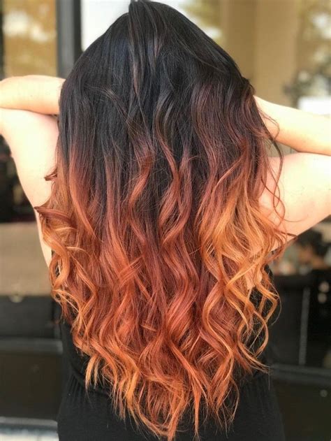 Red orange ombre short hair. Pin by Kylie White on Capelli | Orange ombre hair, Hair ...