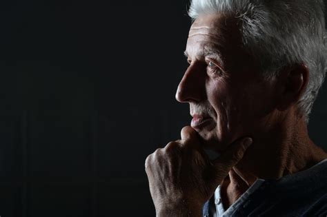 Premium Photo Portrait Of Sad Thinking Senior Man