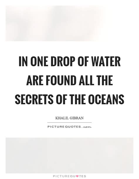 A drop of water can reflect the whole sky. ― dogen. Drop Of Water Quotes & Sayings | Drop Of Water Picture Quotes