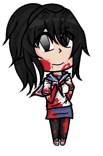 Yandere Chan Bloody Chibi Fanart Yandere Simulator By Franci Bases On