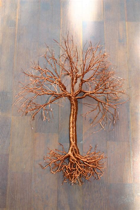 Art Objects Sculpture Twisted Copper Tree Art And Collectibles Jp