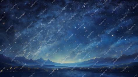 Premium Ai Image Captivating Starry Night Sky Background Night Sky