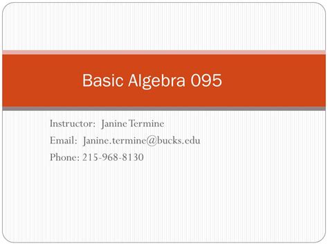 Ppt Basic Algebra 095 Powerpoint Presentation Free Download Id7029361