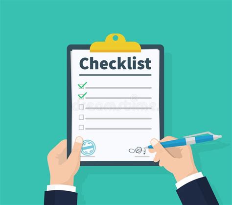 Businessman Hands Holding Clipboard Checklist With Pen Checklist