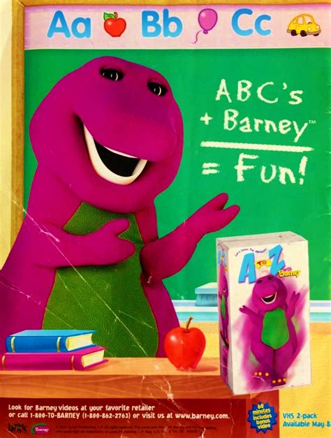 A To Z With Barney Bonus 2 Pack Video Set Promo Ad By Bestbarneyfan On