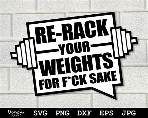 Re Rack Your Weights Svg Weight Training Svg Powerlifting Svg