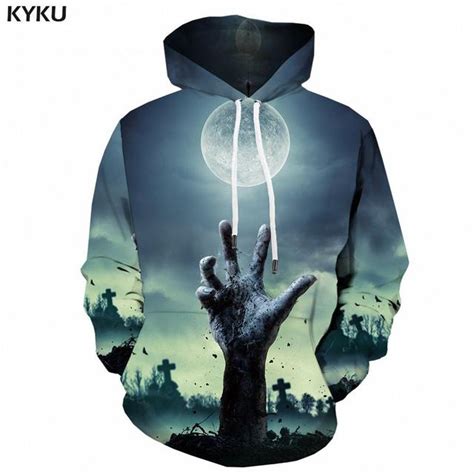 Buy Kyku 3d Psychedelic Hoodies Men Halloween Ghost