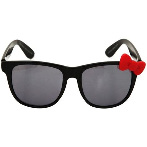 hello kitty black red bow retro sunglasses hot topic 35 liked on polyvore featuring
