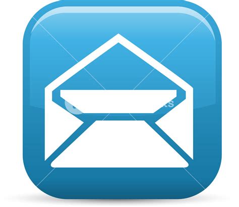 Open Email Message Elements Glossy Icon Royalty Free Stock Image
