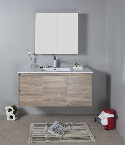 At aqva, we understand requirement of consumers and offer furniture units at affordable prices. 1200mm oak wall hung vanity cabinet only Rio Bathroom Warehouse