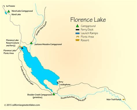 Florence Lake Map Lake Map Lake Lake Resort