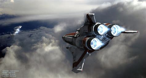 Wallpaper Digital Art Vehicle Airplane Science Fiction Spaceship