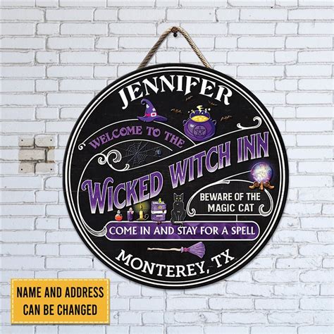 Buy 1 Get 1 Witch Kitchen Inn Wood Circle Sign Witch Signs Etsy