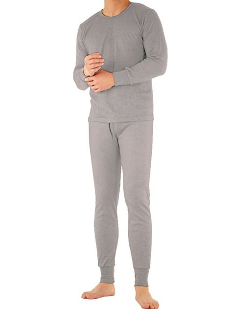 pack of 3 american active mens long johns thermal base layer pants 100 cotton fleece lined