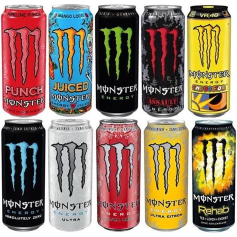 Monster Energy Drink Set Toutes Les Variétés 10 X 05l Cdiscount Au