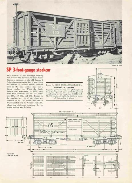 Sp 3 Foot Gauge Stockcar Diagram Drawing Southern Pacific Keeler
